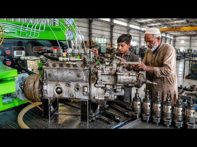 the expert boy diagnose old bad diesel injector Pump |  repaired so thats work like new pump