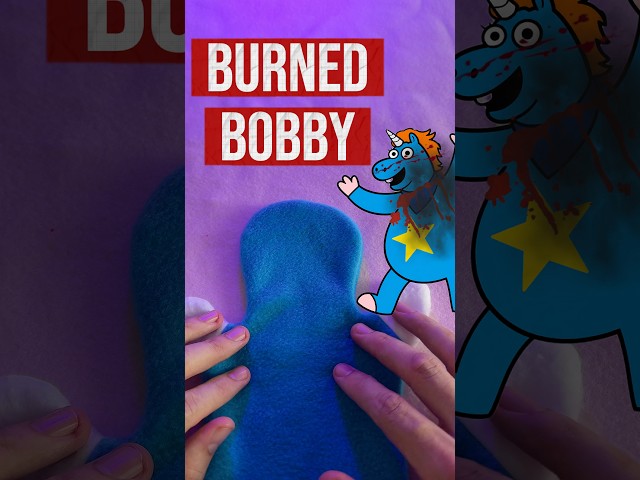BURNED BOBBY #buddy #buddytheunicorn #bobby #handcrafted #puppet #diy #tutorial #idea #movie #art