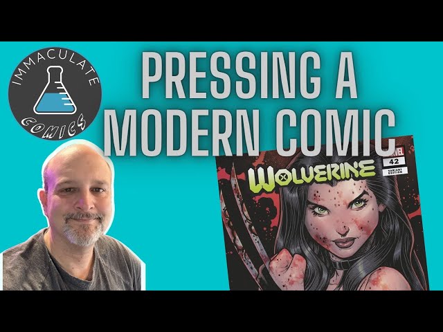 Pressing a modern comic book Art Adams Variant Cover of Wolverine 42