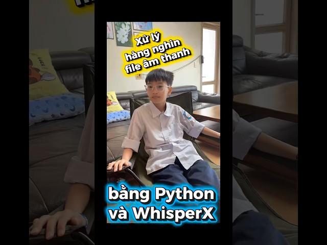 Xử lý hàng nghìn file âm thanh bằng Python và WhisperX #MinhTuanhocvientrithuc #xuhuong #laptrinh