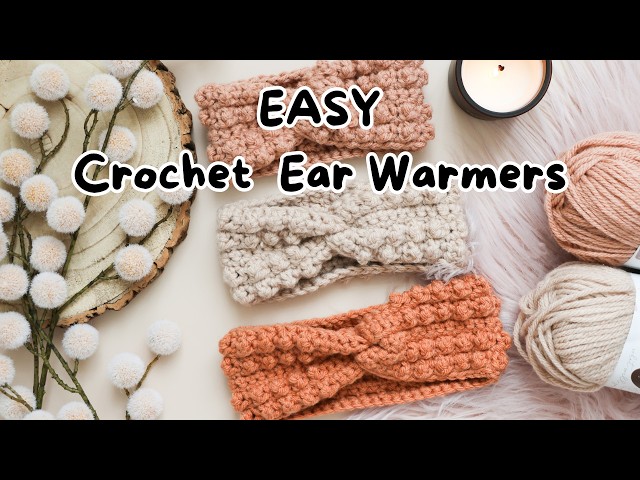 Easy Crochet Ear Warmer | Step-by-step tutorial | Beginner Friendly