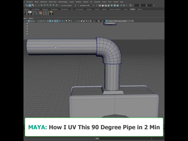How I UVed This 90 Degree Pipe in 2 Minutes in Maya