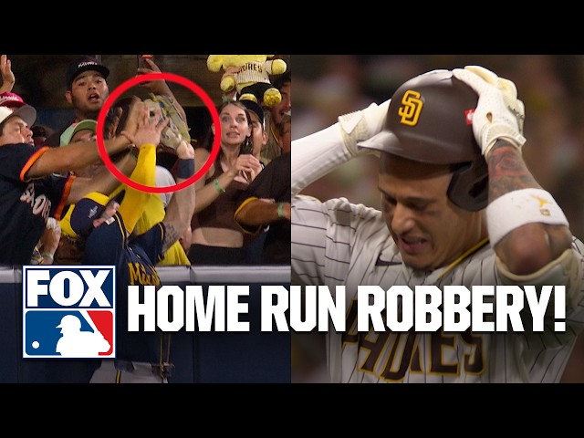 Garrett Mitchell ROBS Manny Machado's GAME-TYING HOME RUN OVER FANS 🤯