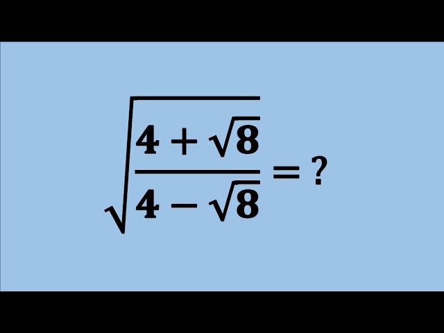 Nice Square Root Simplification Maths Problem | Algebra Problems | Math Olympiad Mathematics