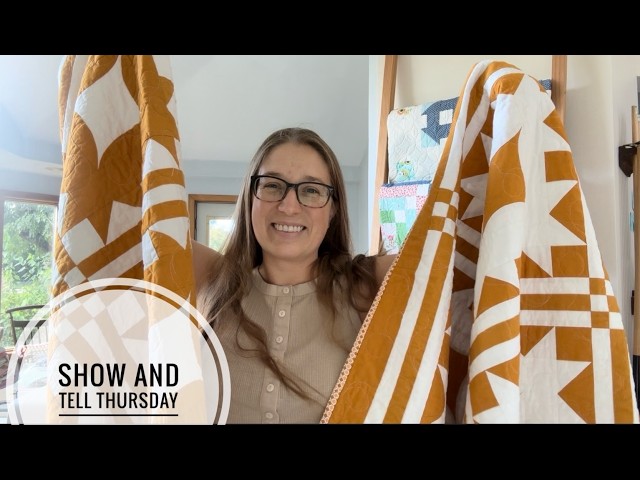 Thursday Show and Tell: White Pumpkins, Scamper, the September Quilt, and finished autumn Two Step
