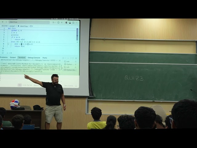 Python Recursion - Tower of Hanoi, Merge-sort | Introduction to programming Lecture 15, Autumn 2026
