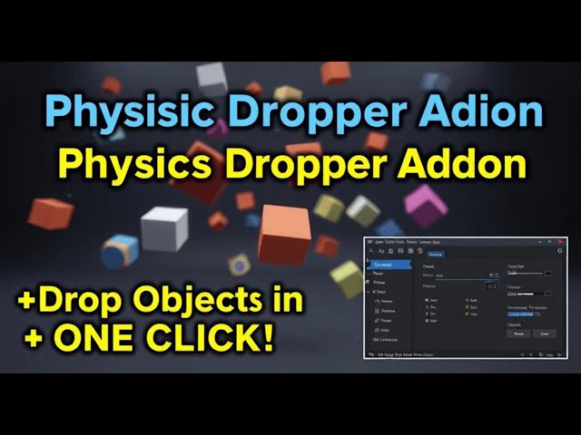🚀Physics Dropper Addon for Blender | Dropping Object with ONE CLICK! 🎮