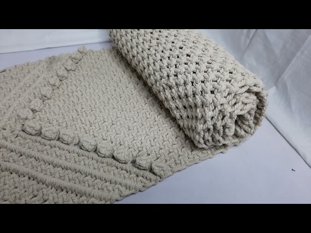 Macrame Table Runner dining table, design 3