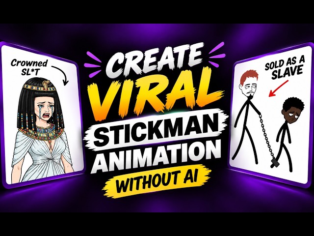 How to Create Viral Stickman Animation without using AI