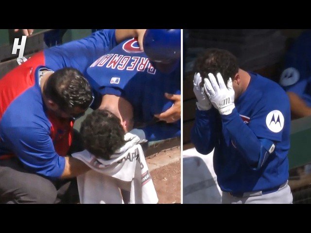 Alex Bregman Gets Hit in the Face by a Foul Ball in the On-Deck Circle and Leaves the Game
