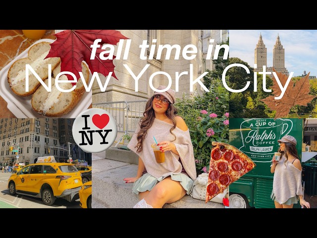 fall in new york city VLOG 🍁 central park, trying coffees, seeing my face in times square?!