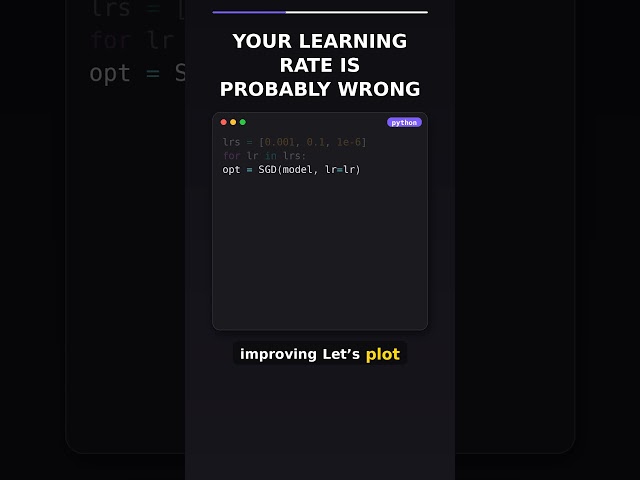 How to Spot a Bad Learning Rate in Machine Learning (Quick Demo)