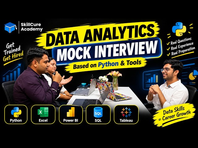 Data Analyst Interview Questions for Freshers 2026 | Data Analytics Mock Interview.