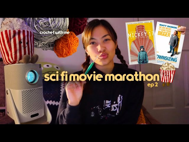 using my movie projector for the first time! 🎥 | Movie dates with Shane Sci-fi edition (ep.2)