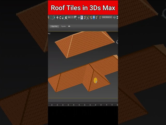 Roof Tiles in 3Ds Max #3dsmax #shorts