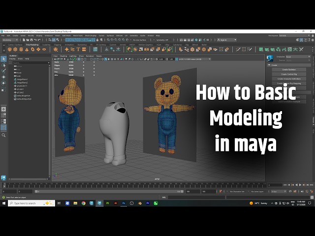Part 01 - How To Do Basic Modeling in Maya For Beginners