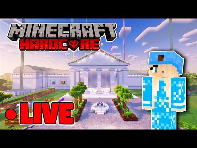 Hardcore Minecraft LIVE - Museum Building and Prep (24,642 day world)