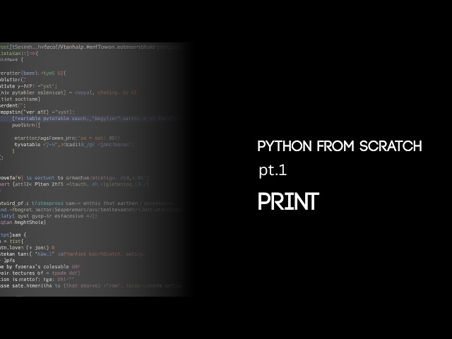 First video of "Python from scratch" - pt.1