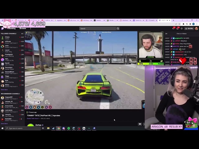 Wolfabelle Reacts to Tommy T Escaping Cops | NoPixel GTA RP