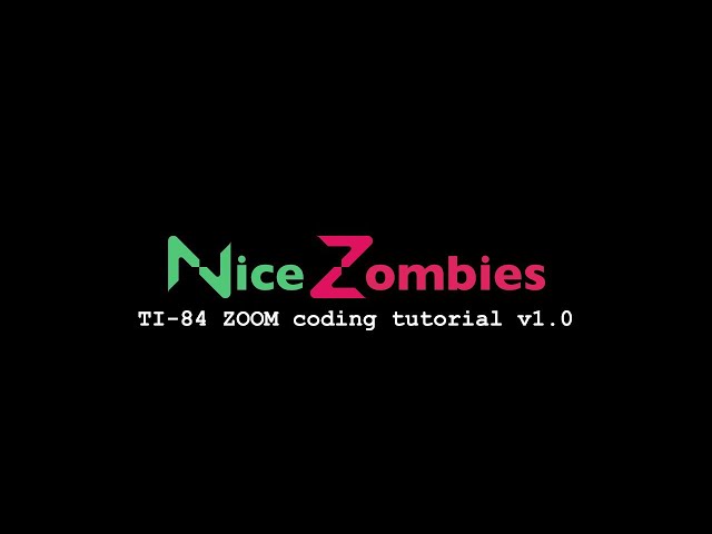 TI-84 - Zoom coding tutorial v1.0
