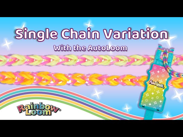 Single Chain Variation AutoLoom Tutorial | Rainbow Loom Bracelet Tutorial | Beginner Level