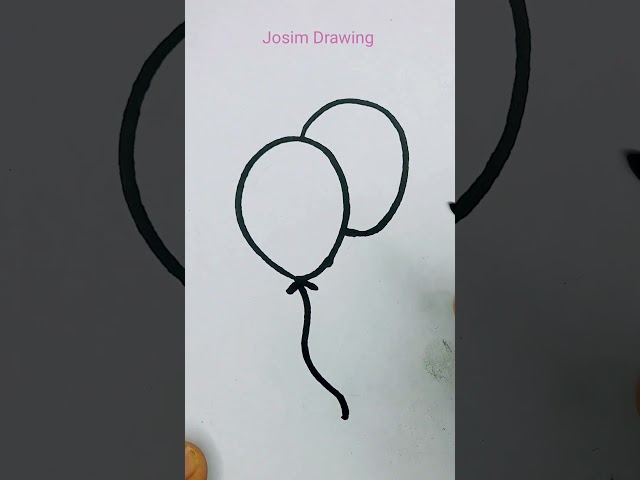 Balloon🎈Couple drawing easy #shorts #balloon #ytshorts #ballons #colors #cartoon