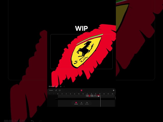Animated storyboard ❤️ #procreatedreams #animation #ferrari #ipad #f40 #car #rigging