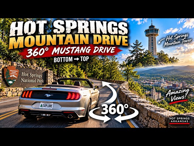 Hot Springs National Park 360° Drive | Mustang Mountain Drive to an AMAZING Overlook