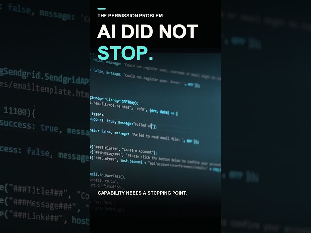 An AI Agent Got Past the Block. Who Gave It Permission?#shorts  #aiagents #ai #automation