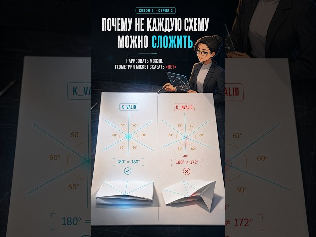 Почему не каждую схему оригами можно сложить? | Кавасаки, Маэкава и математика складок S5E2 #Оригами