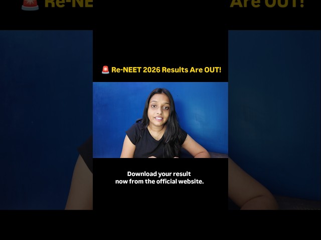 🚨 Re-NEET 2026 Results OUT! Check Your Scorecard Now