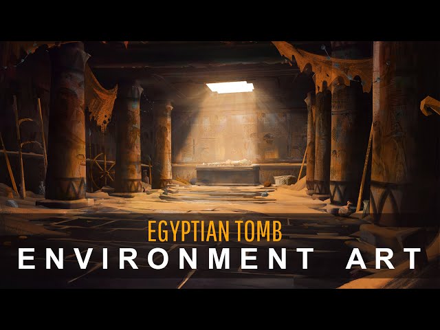 Timelapse Concept Art. Environment. Egyptian Tomb