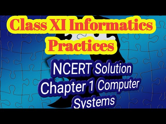 NCERT Solutions Informatics Practices Chapter 1 Computer Sytems   | Class 11 Informatics Practices