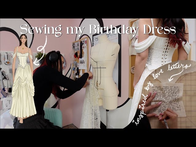 Sewing my Romantic Birthday Dress🌹 (trying to be the main character in a romantasy novel)