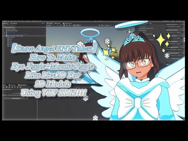 【Snow Angel ENVTuber】How To Make Eye Jiggle+Mouth Jiggle Like Live2D For 3D Models Using VSF SDK!!!!