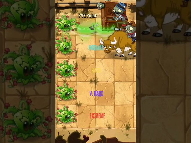 Thornwhip Premium Plant Max Level vs Wild West World Zombies! Easy to Extreme | #shorts #pvz2