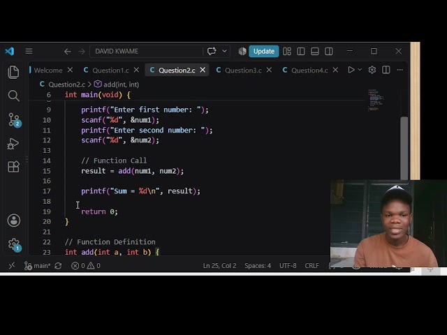 FUNCTIONS IN C PROGRAMMING