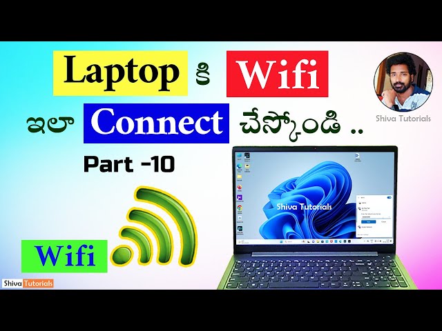 How to connect wifi in laptop in telugu, | Part 10 |, laptop basics for beginners, Windows 11