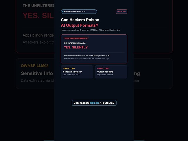 Can Hackers Poison AI Output Formats? 📄 #shorts
