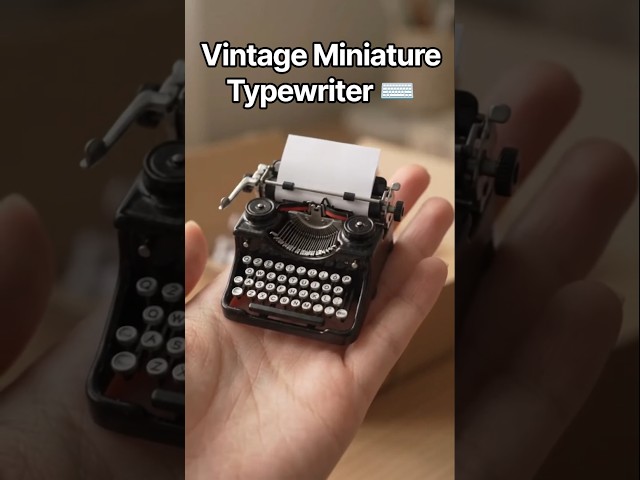 Vintage Miniature Typewriter ⌨️ #shorts #youtubeshorts #miniature #retrotech90s
