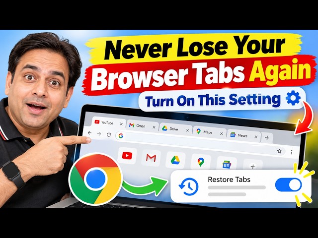 Never Lose Your browser Tabs Again — Turn On This Setting #browsertips #chrometips #googlechrome