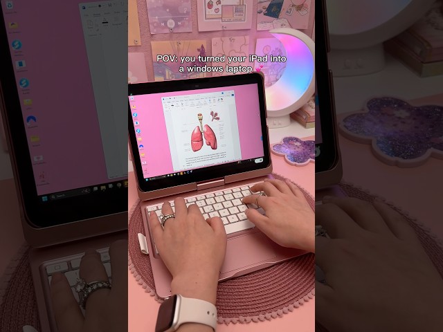 Turned my iPad into a Windows laptop 💕💻 productivity & study | iPad tips