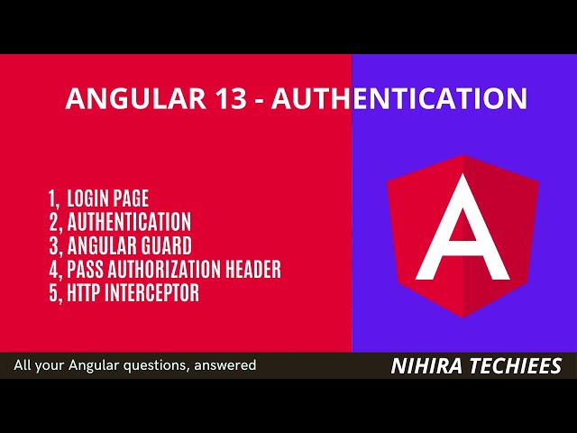 Angular Authentication (Role based Authentication + AUTH Guard + Http Interceptor + Core API) #27