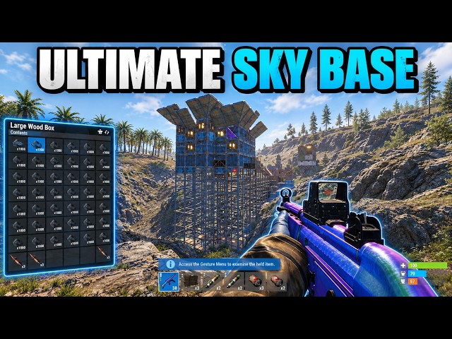We Built The ULTIMATE SKY FORTRESS Tower In Rust - Rust Console