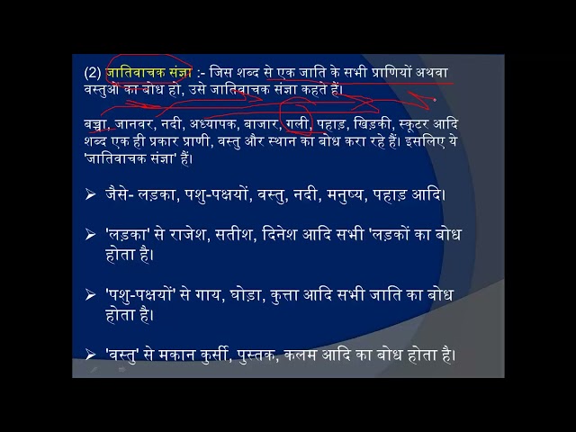 संज्ञा और उसके भेद   Hindi Grammar