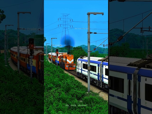 Rajdhani Express & Vande Bharat Crossing On Same Track  #shorts #vandebharatexpress #train #trains