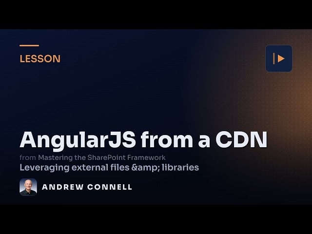 Load AngularJS Dependencies from a CDN in SPFx (Demo)
