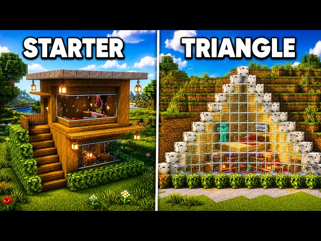 Minecraft 3 Simple Easy Starter Houses !  Tutorial 🏠