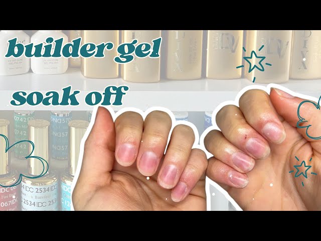 *Healthy* builder gel soak off | how to soak off your nails at home 