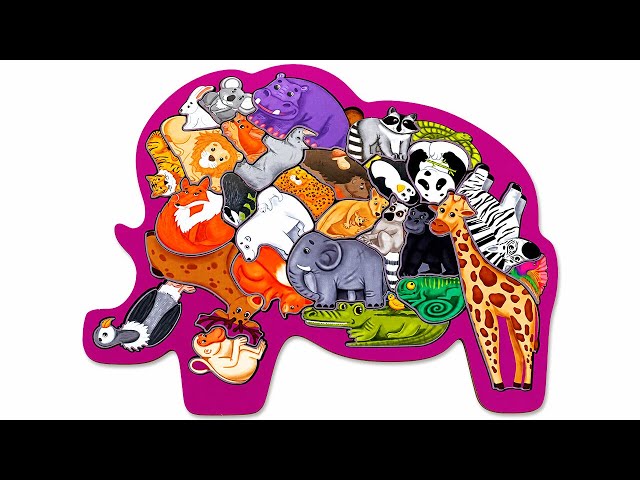 Wooden Animal Puzzles & Toy Houses: Matching Baby Animals 🧩🦁